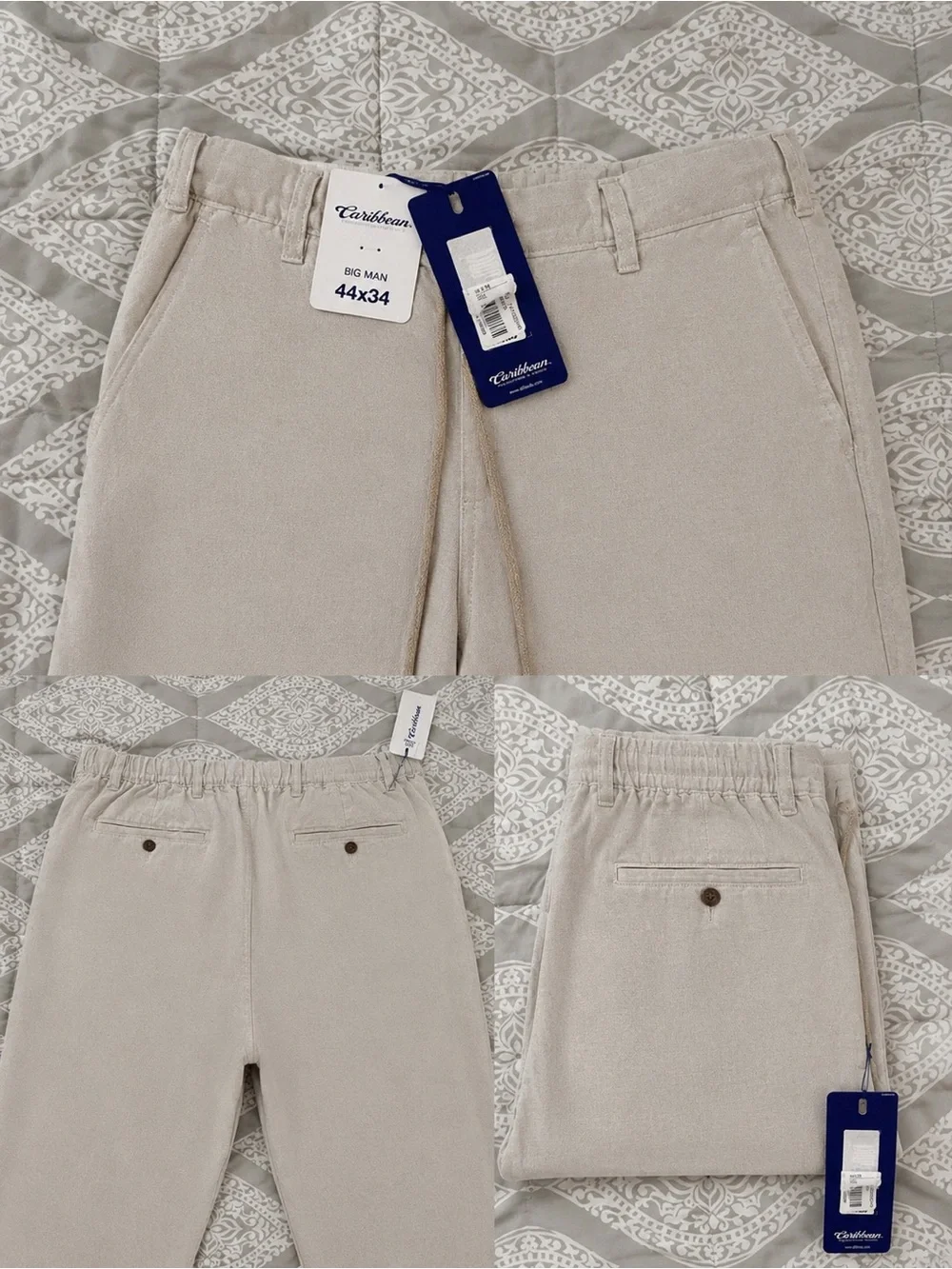 Caribbean Men’s Beige Corduroy Pants